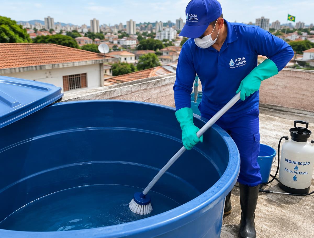 Limpeza de caixa d'água
