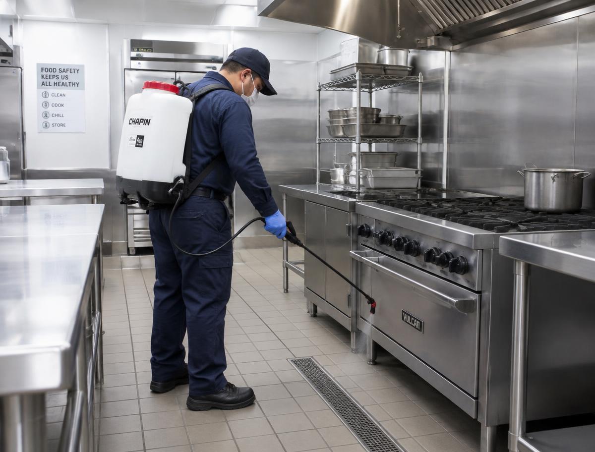 Desinsetização em cozinha industrial